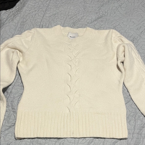 Reformation Sweaters - Reformation Ivory Cable Knit Sweater